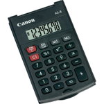 Calculator buzunar Canon AS8, 8 digiti, display LCD, alimentare baterie, functii: radacina patrata, procentaj, tasta total., Canon