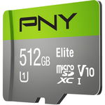 Card de memorie PNY microSDXC Elite 512GB, Class 10, UHS-I, U1