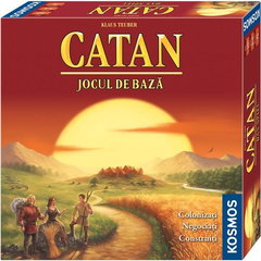 Joc de Societate CATAN - Jocul de baza, idealSTORE Include 19 Regiuni Hexagonale, 6 Margini, 18 Jetoane Numerotate, Figurina Hot, 2 Zaruri, Regulament, Suporturi pentru Carti, Cutiute pentru Figurine, Cartir de Dezvoltare, Resurse, Speciale, Costuri de Co
