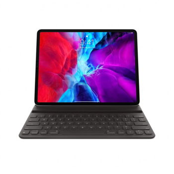 Husa cu tastatura Apple Smart Keyboard Folio pentru iPad Pro 12.9 (2020), Layout INT EN, Black, Apple