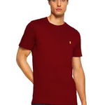 Tricou IZOD cu logo brodat, Rosu Merlot, Marimea M