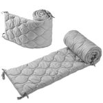 Set 2 aparatori matlasate patut 120x60 cm Kidizi Grey Deluxe, Kidizi