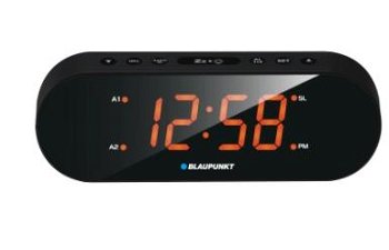 Radio cu ceas Blaupunkt CR6OR, FM, Dual Alarm, Argintiu