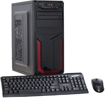 Calculator Sistem PC Gaming Interlink (Procesor Intel® Core™ I7-2600 (8M Cache, up to 3.80 GHz), Sandy Bridge, 8GB DDR3, 500GB HDD, Placa video Nvidia Geforce GT710 2GB, DVD-RW, Cadou Tastatura + Mouse, Negru), Interlink