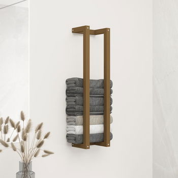 vidaXL Suport pentru prosoape, maro miere, 23x18x90 cm, lemn masiv pin