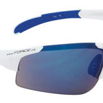 Ochelari Force Sport albi cu lentila albastra, FORCE