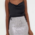 Answear Lab fusta culoarea argintiu, mini, drept, Answear Lab