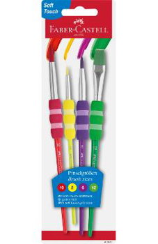 Pensula Soft Touch Set 4 Faber-Castell, Faber-Castell