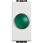 Lampa semnalizare cu difuzor verde 1 modul Living Light N4371V, alb, BTICINO