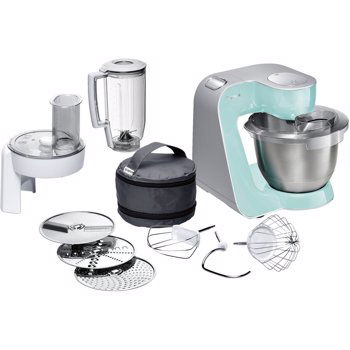 Robot de bucatarie Bosch MUM58020, 1000 W, 7 viteze, bol 3.9 l, Turcoaz/Argintiu