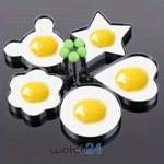 Set 5 forme pentru prajit oua sau clatite, cu maner de protectie, SMARTECH