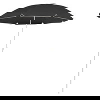 Umbrela de soare de gradina vidaXL, stalp din otel, antracit, 180 cm 315539