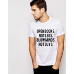 Tricou alb barbati - Open Books la doar 65 RON in loc de 130 RON, RBY Trends Fashion