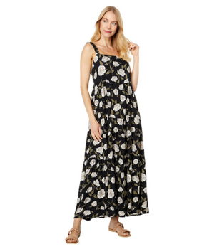Imbracaminte Femei Saltwater Luxe Libbie Sustainable Moonlight Bloom Tank Maxi Dress Black, Saltwater Luxe