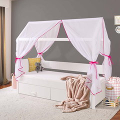 Pat Copii Sisimiut tip Casuta cu Protectie Impotriva Caderilor, Dimensiuni 200x90cm, Lemn de Brad, Culoare Alb Pat Copii Sisimiut tip Casuta cu Protectie Impotriva Caderilor, Dimensiuni 200x90cm, Lemn de Brad, Culoare Alb