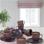 Set cești de cafea, Violet, 40x18x21 cm, Keramika
