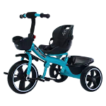 Tricicleta cu pedale, 2 - 6 ani, Albastru, Sezut reglabil, 2 cosuri depozitare, 