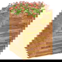 vidaXL Strat înălțat de grădină, 60 x 60 x 84 cm, lemn masiv de acacia, vidaXL