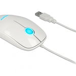 Mouse optic Alb pe USB cu LED, Delock 12537, Delock