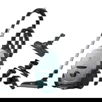 Electrolux Aspirator cu sac Electrolux Pure D8 PD82-4MB, 600W, functia AUTO, filtru de evacuare lavabil, indicator LED sac plin, 57 dB(A), perie parchet, albastru, Electrolux Electrolux Aspirator cu sac Electrolux Pure D8 PD82-4MB, 600W, functia AUTO, filtru de evacuare lavabil, indicator LED sac plin, 57 dB(A), perie parchet, albastru, Electrolux