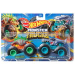 Monster Truck Set 2 masini scara 1 64 Motosaurus si Mega Wrex, Hot Wheels
