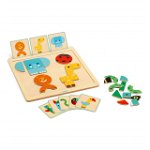 Geo Basic Djeco, joc pentru bebe cu forme geometrice, 0-1 ani +, Djeco