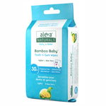 Servetele umede din fibre de bambus pentru dintisori si gingii, 30 bucati, Aleva Naturals, Aleva Naturals