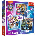 Puzzle Trefl 3 in 1 - Paw Patrol, Puterea catelusilor, 20/36/50 piese