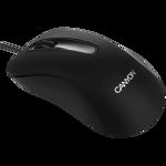 CANYON CM-2 Wired Optical Mouse with 3 buttons  1200 DPI optical technology for precise tracking  black  cable length 1.5m  108*65*38mm  0.076kg