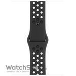 Curea Smartwatch Apple Nike Sport Band pentru Apple Watch, 44mm (Negru)