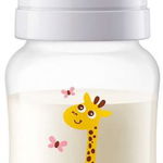 Biberon anti-colici Philips Avent SCF821/12, Tetina cu debit lent, 260 ml (Alb)
