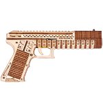 Puzzle 3D din lemn pistol Defenders gun, Wood Trick