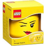 Cutie depozitare LEGO STORAGE Minifigurina Whinky 40311727, marime S, galben