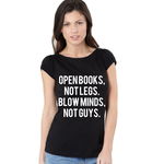 Tricou dama negru, Open Books, XL