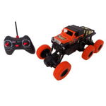 Masina cu Telecomanda Salamandra Kids, 6 Roti, Monster Road Off-Road, 25x12,5x12 cm, Portocaliu