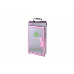 Cutie medicala Sanitec, 23 x 15 x 38 cm, roz, Arabesque
