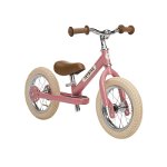 Bicicleta fara pedale vintage, otel, roz, Trybike
