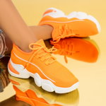 Pantofi Sport, culoare Portocaliu, material Textil - cod: P7251, ABC