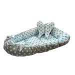 Baby Nest 2 Piese MyKids Stars Grey Turquoise