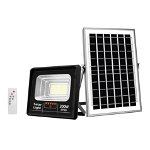 Proiector solar puternic JORTAN® de 200W, 130 LED SMD, panou solar si telecomanda, IP66, 