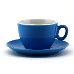 Inker cesti albastru electric cappuccino cu farfurii 6 buc, Inker