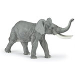 Figurina Papo Elefant cu trompa in sus Gri