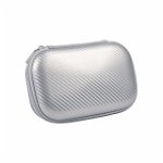 Penar cu fermoar ZIPIT Carbon Storage Box cu buzunar interior- Silver, Zipit