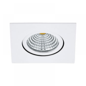 Spot dimmabil incastrat patrat Saliceto 6W 380lm 2700K alb L88mm