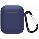 Casca de Telefon Icon compatibila cu Apple AirPods Navy Blue, TECH-PROTECT
