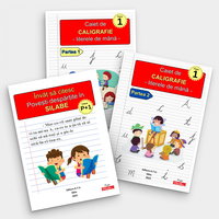 Pachet educativ clasa 1 copii cu Povesti Silabice si Caligrafie, Editura Fisemate.ro