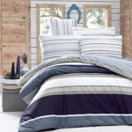 Lenjerie de pat pentru o persoana Single XL (DE), Savoy - Blue, Victoria, Bumbac Ranforce, Victoria
