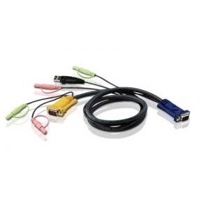 ATEN Cablu KVM Aten 2L-5302U, SPHD to VGA, USB & Audio, 1.8 metri, ATEN