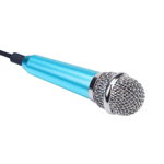 Microfon Profesional BM100 Techstar®, Inregistrare Vocala Si Karaoke, 3.5mm, Albastru, 