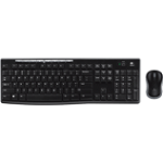 Kit tastatura si mouse Wireless Desktop MK270 USB 2.0 Negru, Logitech